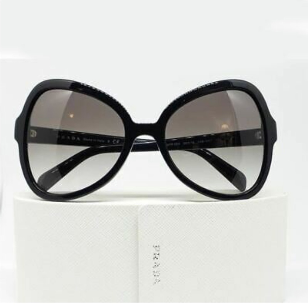Prada Butterfly Sunglasses Black w/Grey Lens